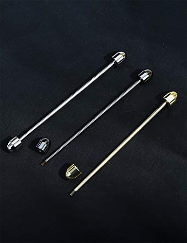 3PCS Men's Classic Brass Shirt Collar Bar Tie Pins Set for Wedding Business with Gift Box - color: Bullet Head