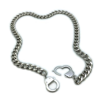 Succuba Stainless Steel Handcuff Choker Necklace Chain Pendant Choker Collar Necklace for Women and Men from 16 to 24 Inches with Box - color: G, size: 20 Inches
