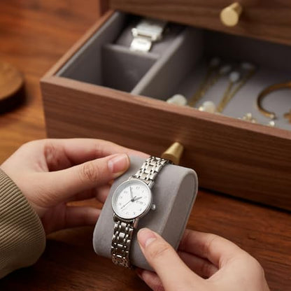 Black Walnut Jewelry Organizer, 4 Layer | Wooden Jewelry Box, For Women, For Necklaces Ring Earring - size: 4 Layer