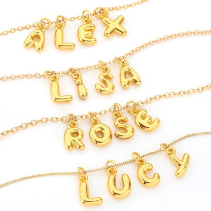 Tondiamo Gold Bubbled Charm for Jewelry Making Gold Letter Charm A- Z Alphabet Pendant Letters 3D Bubble Glitter Trendy Chunky Initial Alphabet for Women DIY Craft Bracelet Necklace - style: Style A