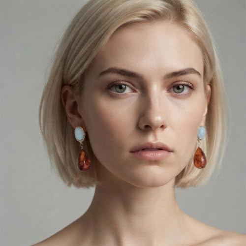 4th of July Earrings,Patriotic Dangle Stud for Women, Fourth of July Jewelry for Veterans Day - color: GDRIP