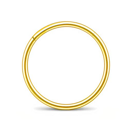 ‌22g/20g/18g/16g/14g Titanium Thin Hinged Clicker Nose Ring Hoop