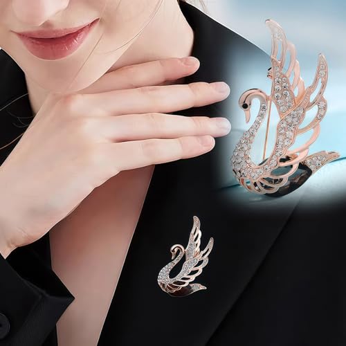 2pcs Rhinestone Brooch Pin for Women Dress Elegant Stylish Crystal Brooches Fashion Accessories Pins Lapel Boutonniere Ideas Wedding Christmas Birthday Jewelry Easter Gift - color: 16 Gold TFN/Green