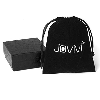 JOVIVI 2pcs Set Men's Silver Golden Necktie Tie Clips Link Chain Cravat Collar Pins Brooch w/Box