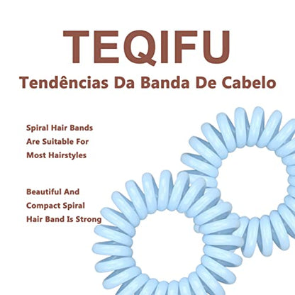 Hair Elastics, 20Pcs No Crease Spiral Hair Ties, Hair Bands Multi Color Waterproof for Women Girls, Hair Accessories - color: Khaki