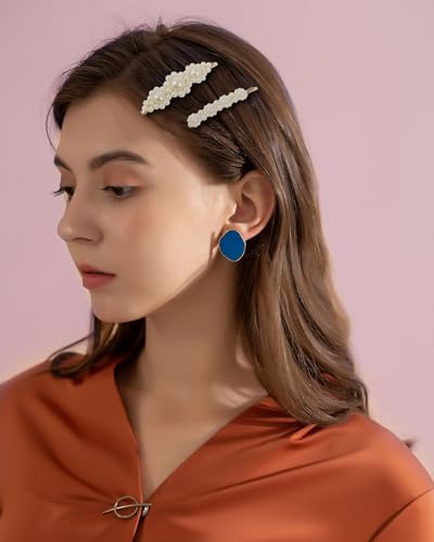 JELIEE 8 PCS Pearl Hair Clips Large Pins Barrette Ties Hairpins for Woman Headwear Sweet Accessories Fashion Cute