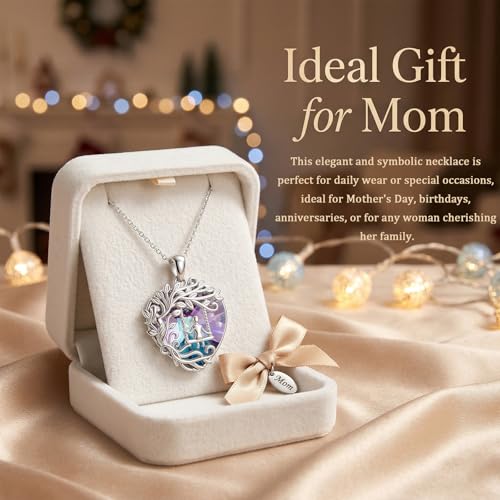 925 Sterling Silver Necklace Gifts for Women Crystal/Opal Jewelry Pendant Christmas Birthday Gift - style: Swing-A
