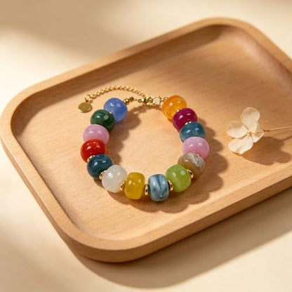 Chunky Beaded Necklaces for Women Statement Colorful Acrylic Resin Beads Necklace Bracelets Boho Trendy Necklace Bracelet Earrings Summer Beaded Jewelry - style: 4C