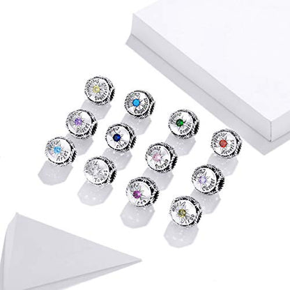 Zodiac Sign Charm fit Charms Bracelet 925 Sterling Silver Charm Birthday Charm 12 Constellations Charms For pandora Bracelets - color: Libra