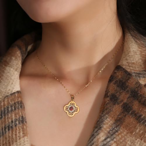 16 Inch Women's Pendant Necklace Chains - 5 Different Pendant Designs, Dainty Adjustable Chains(Gold/Silver) - color: gold5