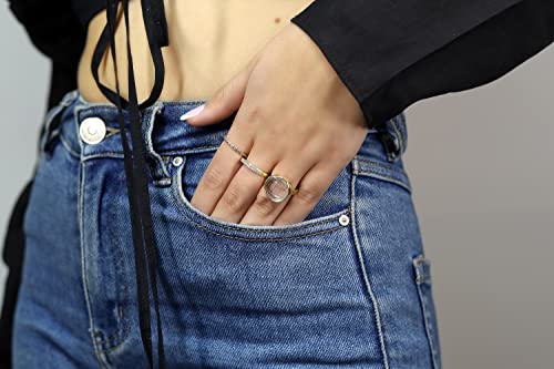 Quartz Ring - Fashion Statement Bezel Ring for Women - Handmade Crystal Ring - Customizable Size Artisan Jewelry with Fancy Box