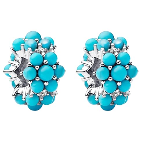 Clip Stopper Spacer Charms for Bracelets Necklaces, Compatible with Pandora,Jewery Making DIY - style: Turquoise Stopper