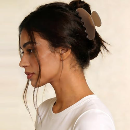 MAORULU Medium Cute Acetate Hair Claw Clips for Women Girls, 3 Inch Cherry Red Claw Clips for Thin & Medium Thick Hair, Durable French Banana Clip with Gift Box (Light Brown) - color: Light Brown