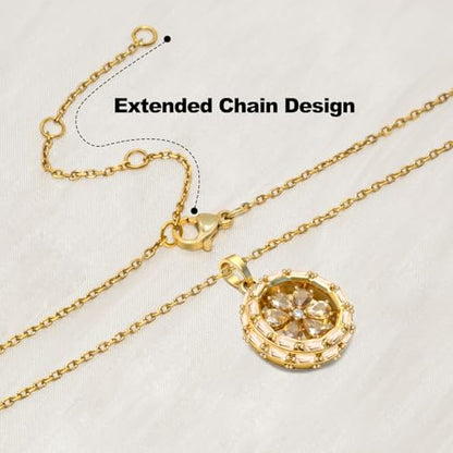 Ahiller Women's Necklace, Dainty Pendant Choker, Adjustable Chain | Heart Initial & Round Pendants, Daily Necklace,17-21" Adjustable Necklaces, Trendy Minimalist Jewelry, Stainless Steel Chain - color: ZF-Gold, style: Other Shapes - Multi-Color