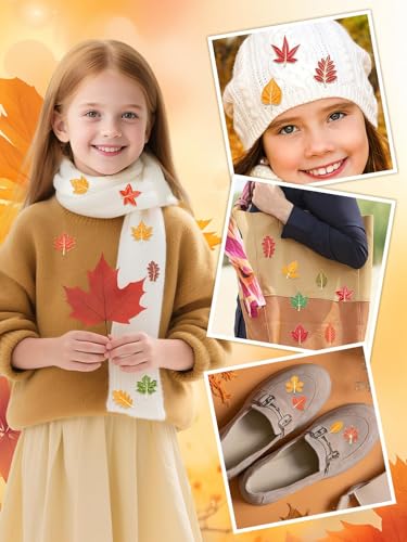 JUNEBRUSHS 28PCS Fall Leave Enamel Pins Cute Maple Leave Brooch Pins for Fall Thanksgiving Theme Birthday Party Classroom Favor Supplies Exchange Gift Clothes Hat Accessories - style: Fall Leave Style