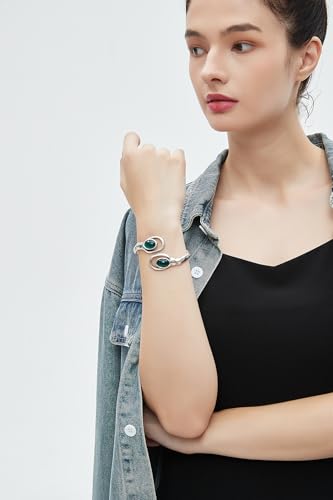 Chunky Bangle Bracelets for Women Cuff Bracelet Thick Gold Bangles Open Wide Arm Cuffs Bracelets Boho Jewelry - style: Cuff Bangle Bracelets