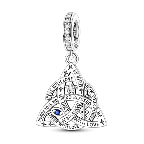 925 Sterling Silver Charms,Hypoallergenic Beads,Compatible with Pandora Bracelets and Necklaces,Women Holiday Gift Pendants - color: Celtic Knot Symbol Charm
