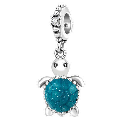 LNQOBU 925 Sterling Silver Charms Color-changing Chameleon Dangle Charm Beads Glow in the Dark Charme fits Pandora Bracelets and Necklace Jewelry Gift for Women - style: Thermochromic sea turtle