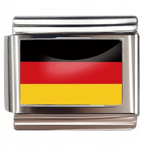 Italian Bracelet Charm,9mm,United Arab Emirates,Country & Culture > Flag - color: Germany
