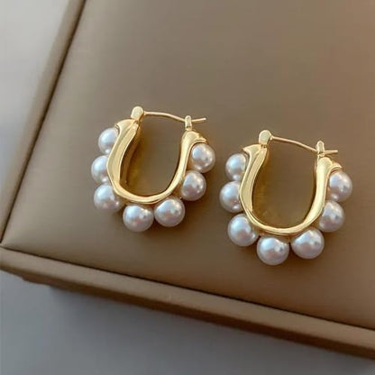 Retro Pearl Stud Drop Earrings Elegant Faux Pearl Stud Earrings For Women Exquisite Wedding Engagement Jewelry Gifts - style: Style 3