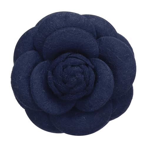 PATIKIL Camellia Flower Brooches, Vintage Fabric Flower Brooches Handmade Floral Pins for Women Hat Dress Shirt Tie Corsage - color: Dark Purple