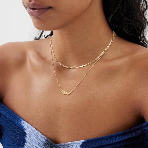 MEVECCO Dainty Choker Necklaces for Women, Beaded and Multi-Row Chains | 14K Gold Plated Brass, Select Silver Plated Brass Options, Polished And Textured Profiles For Everyday Styling - style: Plain Mariner Chain