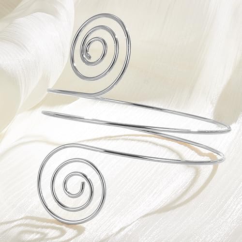 FEYIR 7 Pcs Arm Cuff Jewelry for Women Upper Arm Cuff Bangle Band Armlet Adjustable Arm Cuff Bracelet - color: S