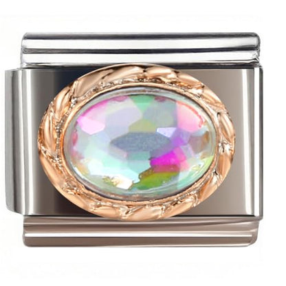 Birthstone Charms for Italian Charm Bracelet, 9mm, Birthday Gift - color: Eternal Chroma Charm