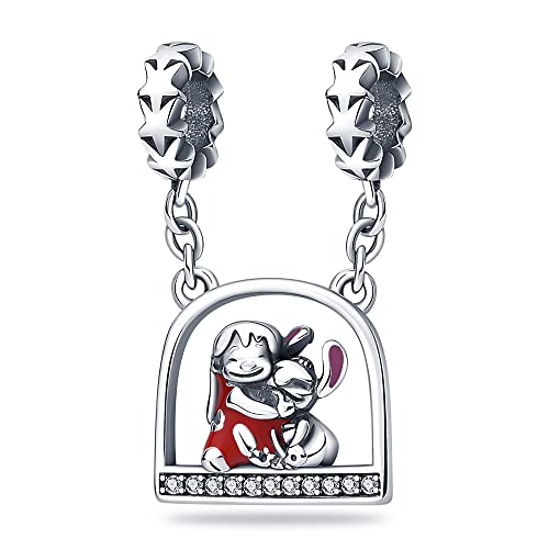 925 Sterling Silver Charms for Bracelets and Necklaces Beads Charms Jewelry Gift for Women - color: Girls and Their Cute Pets