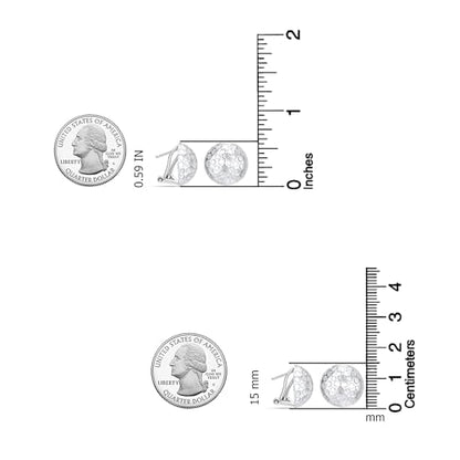 LeCalla 925 Sterling Silver Omega Back Stud Earrings for Women | Classic Pierced Omega Closure Earring | Earring Jewelry Gift for Her, Wife or Girlfriend | Daily Wear & Special Occasion Earring - color: Golf Ball