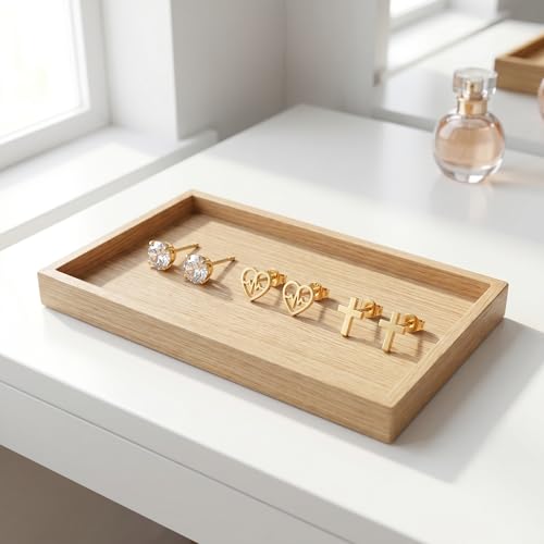 Gold Stud Earrings Set for Women, 18K Gold Plated Stainless Steel Hypoallergenic Earrings, Assorted Multipack with Faux Pearls, Crystals, and Geometric Shapes, Non-Tarnish Sensitive Ear Jewelry, Value Gift Set