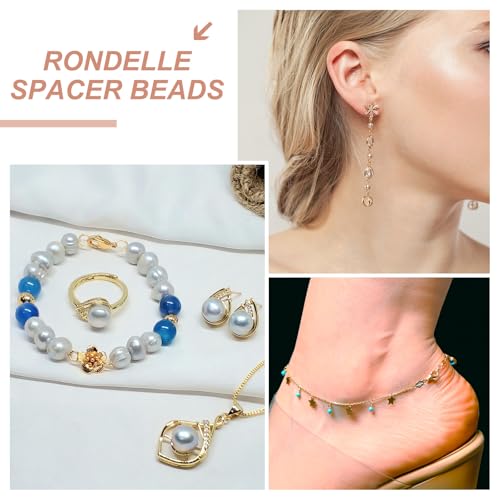 MECCANIXITY 40Pcs Rondelle Spacer Beads 12mm Diameter 3mm Hole Size 2.5mm Thick Metal Flat Disc Charm Circle for Bracelet Earring Necklace Jewelry Making, Gold - color: Gold, size: 12mm Dia x 3mm Hole Sizex 2.5mm Thick