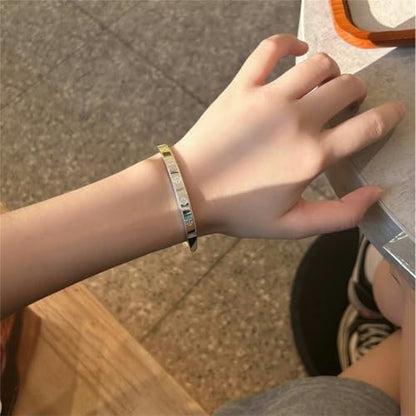 925 Sterling Silver Bangles For Women Handmade Silver Bangles Open Adjustable Bangle Bracelets For Women Silver Open Cuff Bracelets Stackable Wrap Bangles Festival Jewelry Gifts - color: Style 07