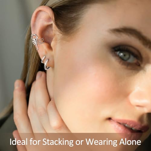 ChicSilver 925 Sterling Silver Ear Cuffs Non-Piercing Cartilage Earrings: Various Styles, Conch Cuffs (with Gift Box) - style: G: Scorpion