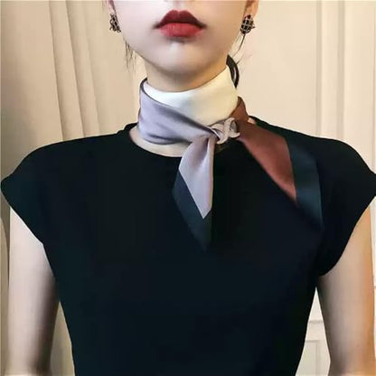 Rhinestone Infinity Silk Scarf Ring Brooch for Women Fashion Crystal X Chain Shawl Scarves Buckle Clip Brooches Dainty Dress Accessories Wedding Birthday Jewelry Gift - color: Rose Gold