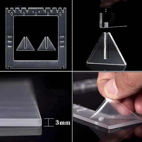 RENIAN Jewelry Photography Props Board Acrylic Frame Tabletop Stand for Studio Shooting Necklaces, Stud Earrings and Earrings Drop Dangle Display Holder