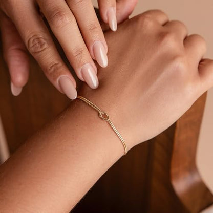 Bracelets for Women Matching Bracelets for Couples Love Knot Bracelet Dainty Snake Chain Forever Infinity Bracelet Adjustable Friendship Bracelet Jewelry Gifts - color: Gold 1pc+Sliver 1pc