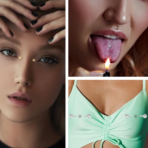 PEAKLINK Internally Threaded Nipple Rings Titanium Nipple Bars Piercing Jewelry 1 Pair Tongue Rings Eyebrow Jewelry Bridge Piercings - color: Silver Cuts Nipple Curved Barbell