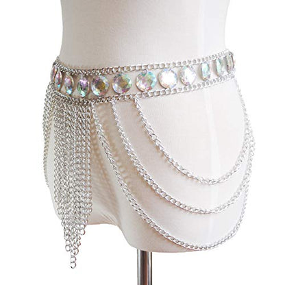 Women's Sexy Suit Body Chain - color: E-Silvery Colour