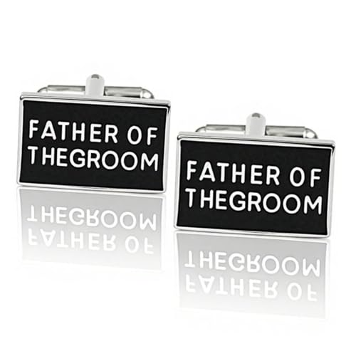 Wedding Cuff Links Mens, Wedding Cufflinks for Men, Black Cufflinks for Men, Silver Men’s Cuff links, Cufflinks Shirts for Men, Mens Cufflinks Dress Shirts Jewelry Gifts for Boys Dad Father from Bride - color: Wedding Cuff Links Mens J