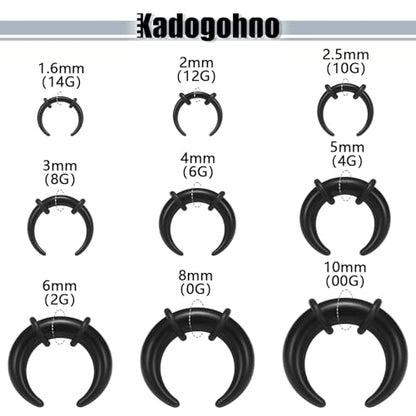 14G-00G Acrylic Nose Septum Ear Gauges Plugs Rings Earrings Stretching Kit Pincher Expander Piercing Jewelry for Women Men