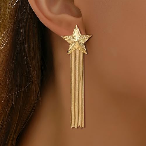 Long Earrings for Women Dangling Black Tassel Earrings Fringe Earrings Formal Elegant Earrings Bridesmaid Jewelry - style: style 4 - star