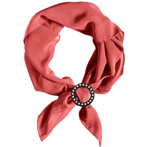 Boao 8 Pcs Scarf Ring Clip Shirt Ties Clips for Women Resin Clothes Corner Knotted Button Round Circle Shirt Clips Buckle Tshirt Clip Tightener for Loose Clothes Halloween 80s Accessories - style: Shiny Style