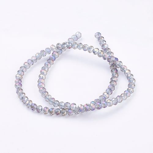 1110pcs Faceted Rondelle Glass Seed Beads 3x2mm Mini Crystal Loose Spacer Beads for DIY Friendship Bracelet Necklace Beading Craft Jewelry Making Ornament, Dark Violet - color: Dark Violet