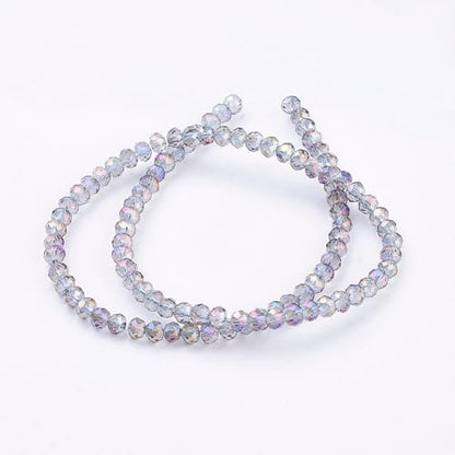 1110pcs Faceted Rondelle Glass Seed Beads 3x2mm Mini Crystal Loose Spacer Beads for DIY Friendship Bracelet Necklace Beading Craft Jewelry Making Ornament, Dark Violet - color: Dark Violet
