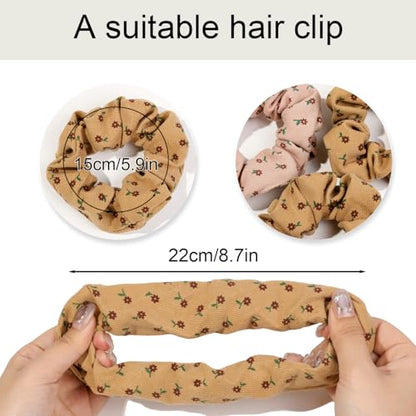 Hair Scrunchies for Women - Hair Ties No Damage Both for Thick Hair or Thin Hair Curl Hair No Crease Scrunchies Ponytail Holder No Hurt Your Hair - color: Light Pink