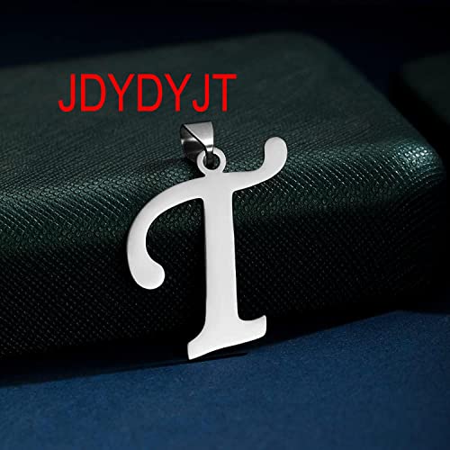 Stainless Steel Initial Letter Connector Charms Alphabet Pendant Diy Craft for Jewelry Making Necklaces Bracelets Keychain - color: Stainless Steel T