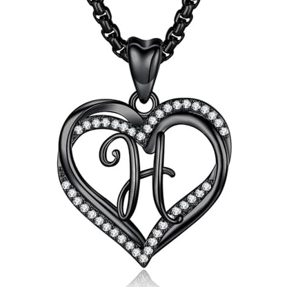 INFUSEU Unique Initial Necklaces for Women Girls Small Heart Letter Jewelry, Meaningful Personalized Gifts - style: H