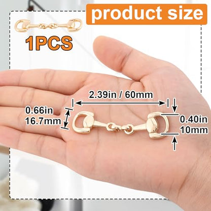 Joez Wonderful Scarf Ring Clip, Wide Band Chunky Chain Silk Scarf Buckle, Shawl Clips Scarf Clasp Holder Scarves Pin - color: (Horsebit) 60mm Gold