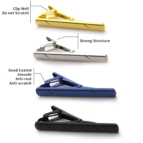 4Pcs Tie Clips For Men Tie Bar with Gift Box | Suit accessories mens accessories fashion tie clip tie pin tie bar